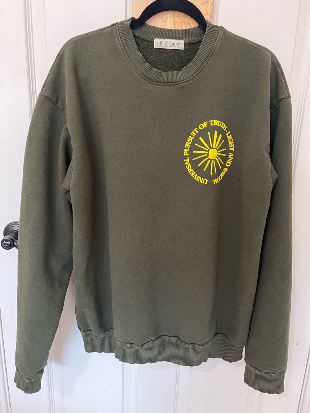 Her Kai & I Vintage Olive Crewneck Sweatshirt
